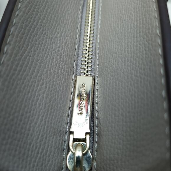 Kate Spade New York Cara Gray Leather Double Handle Tote Shoulder Bag - Picture 16 of 16